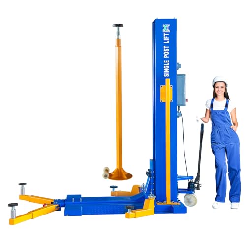 Mobile Car Lifts 6200 lb Capacity Single Post Lift 6200 220V