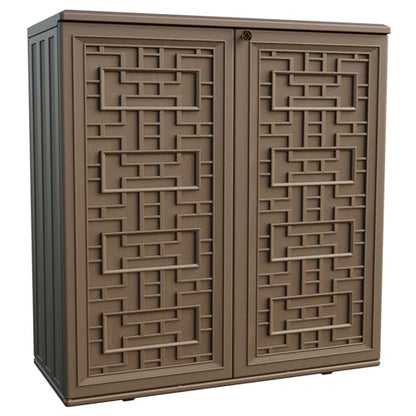 Indoor Outdoor Storage Cabinet Waterproof with 1 Shelf
