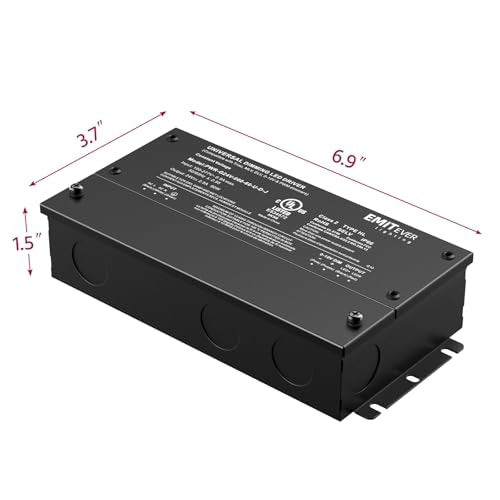 60W 24V 5-in-1 Dimmable LED Driver,AC 110-277V to DC Power Supply
