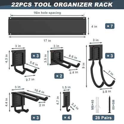 Wall Mounted Garage Tool Organizer