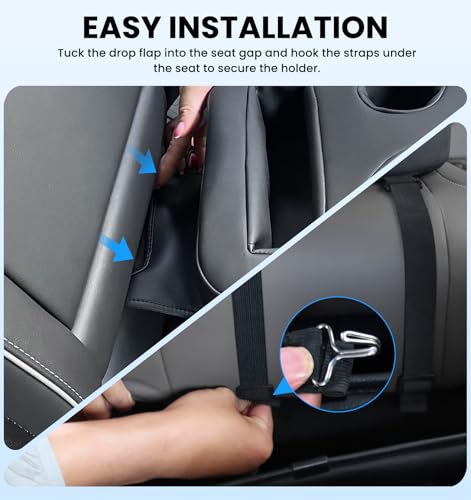 Upgraded Car Cup Holder with Dual Secure Strap Back Seat Cup Holder for Car