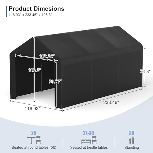 Carport 10x20 Heavy Duty Portable Garage w