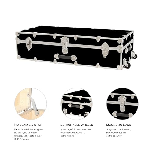 Rhino Trundle Storage Trunk with Wheels