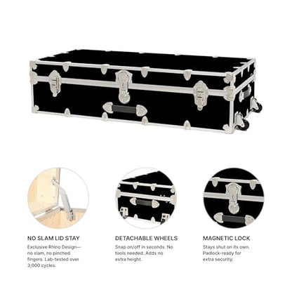 Rhino Trundle Storage Trunk with Wheels