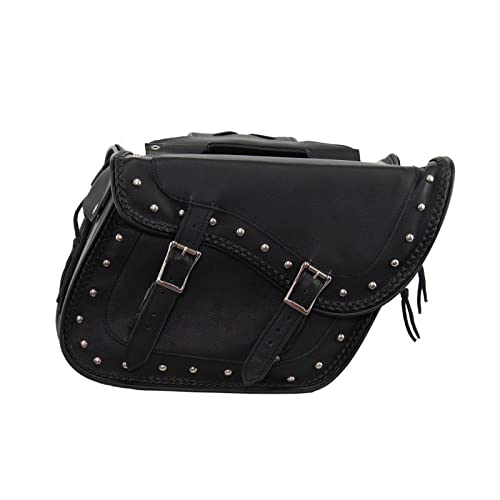 Motorcycle Saddle Bags Genuine Leather Motorcycle Luggage Bag For Softails Sportsters and Choppers