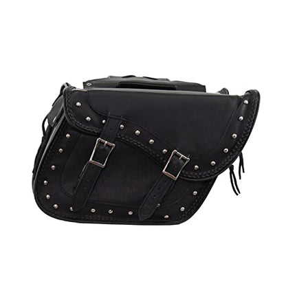 Motorcycle Saddle Bags Genuine Leather Motorcycle Luggage Bag For Softails Sportsters and Choppers