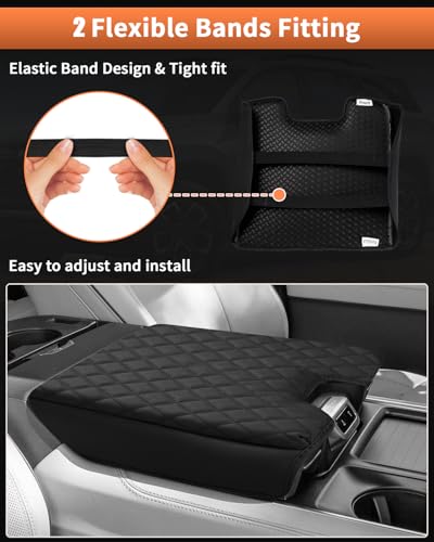 Custom for 2026 2025 Ford Expedition Platinum Center Console Cover Armrest Cover for Expedition Accessories Armrest Cushion Pad Leather Middle Console Cover Seat Box Protector Anti
