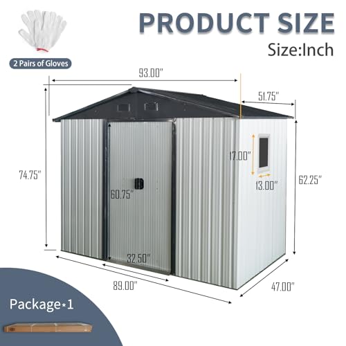 4x8 FT Outdoor Storage Shed