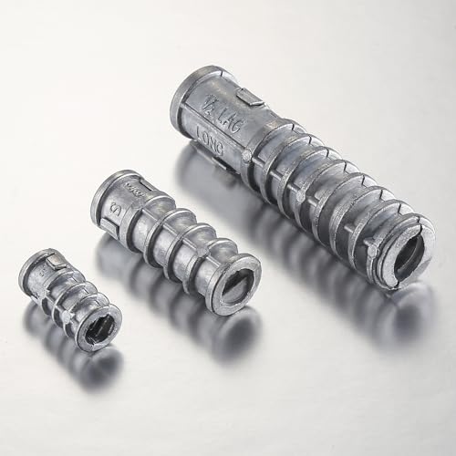 100pcs) 5/16 * 1-3/4 Lag Shield Anchor Long Zinc Alloy Bolts Concrete Anchors, Zinc Alloy Masonry Anchors Hole (100 Count)