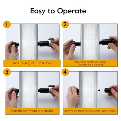 Trailer Hitch Locks With Keys