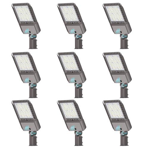 340W Parking Lot Light 61200LM LED Street Lights Outdoor 9Pack