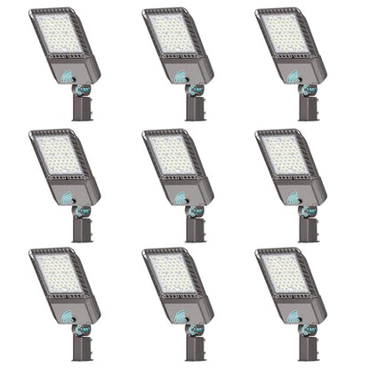 340W Parking Lot Light 61200LM LED Street Lights Outdoor 9Pack