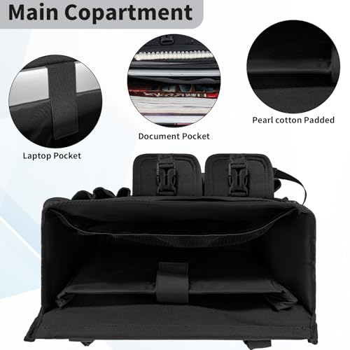 Car Front Seat Organizer with Dedicated Laptop Tablet Storage