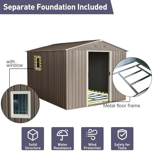 8x10 FT Outdoor Storage Shed
