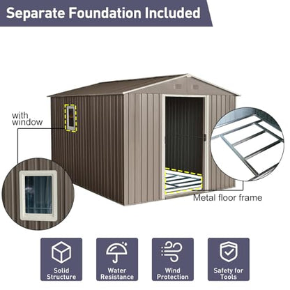8x10 FT Outdoor Storage Shed