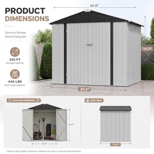 8x6 FT Outdoor Storage Shed