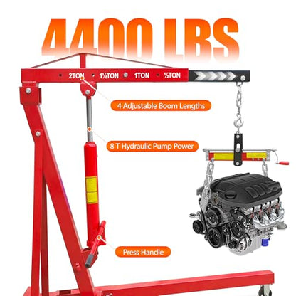 2 Ton Folding Hydraulic Engine Hoist with Leveler