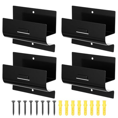Heavy Duty Ladder Hooks for Garage Wall 4 Pack Black Ladder Hanger Garage Wall Hooks for Ladder (4 Count)
