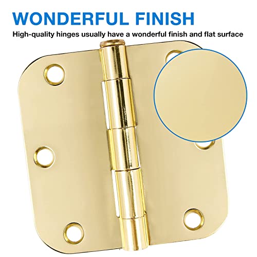 Rounded Door Hinges 3.5" X 3 1