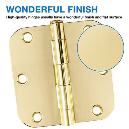 Rounded Door Hinges 3.5" X 3 1