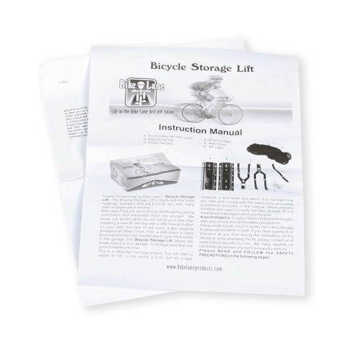 Bike Hanger Overhead Pulley System with 100lbs Capacity for Bicycles and Ladders