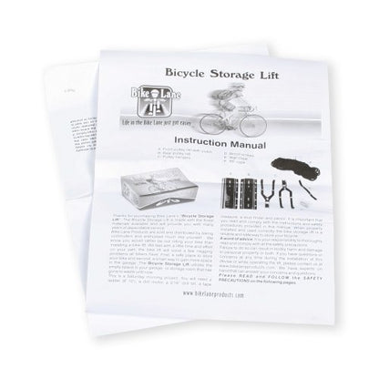 Bike Hanger Overhead Pulley System with 100lbs Capacity for Bicycles and Ladders
