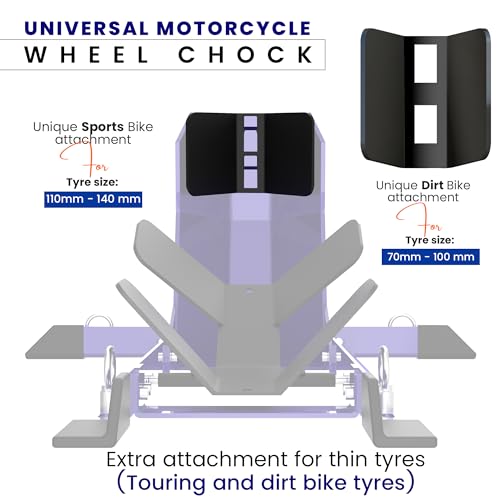 Universal Wheel Chock for Motorcycle Stand for Trailer Completely Adjustable Detachable Foldable Wheel Chock