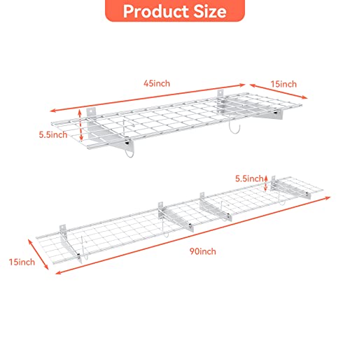 2 Pack Garage Wall Shelves