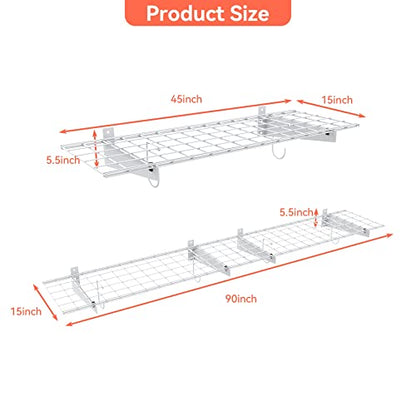 2 Pack Garage Wall Shelves
