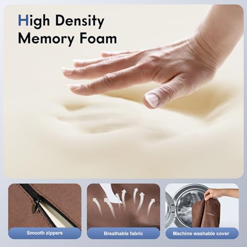 Memory Foam Car Seat Cushion and Lumbar Support Pillow for Car