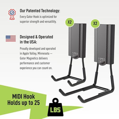 MIDI 2.5 & 4" Open Hooks