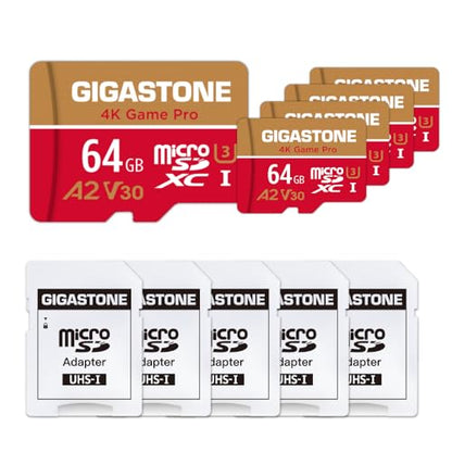 for Switch 1 Only】 GIGASTONE 64GB Micro SD Card 5