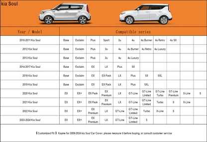 7 Layers Waterproof SUV Car Cover for Kia Soul 2009