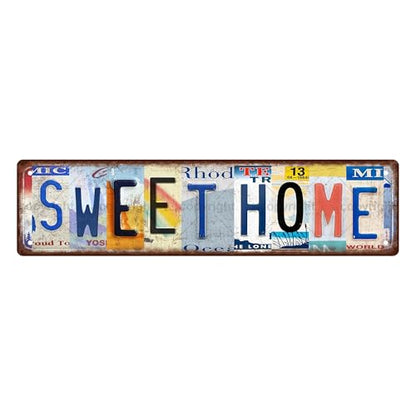SWEET HOME SPACE Metal Tin Street Sign Bar Cafe Garage Cave Home Room Wall Bathroom Farmhouse Garden Porch Patio Decor