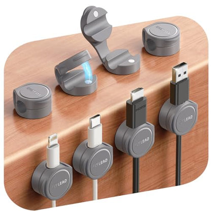 8 Pack Silicone Cord Organizer Magnetic Cable Clips (8 Count)