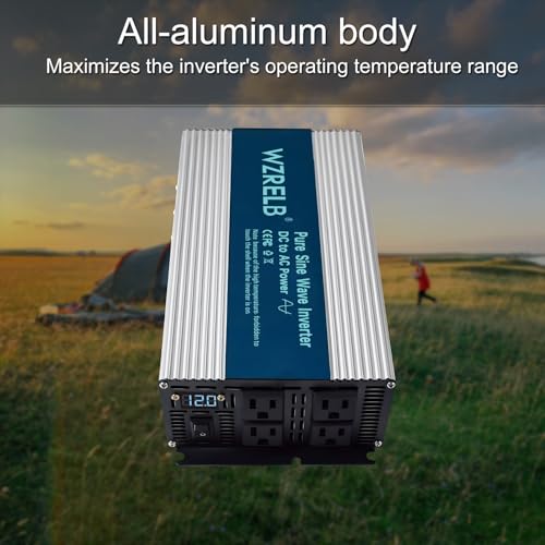2000W Pure Sine Wave Inverter 12V DC to 110V 120V AC