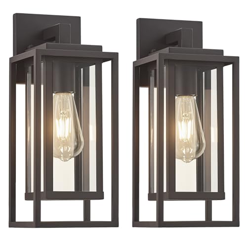 14" Outdoor Wall Light Fixtures Waterproofed Exterior Lantern W (2 Count)