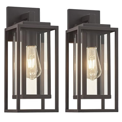 14" Outdoor Wall Light Fixtures Waterproofed Exterior Lantern W (2 Count)