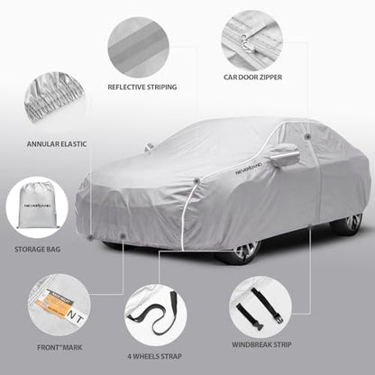 Sedan Car Cover Waterproof Heavy Duty Full Car Cover 175