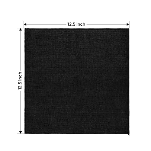 Black Microfiber Cleaning Cloth 12 Pack (12 Count)