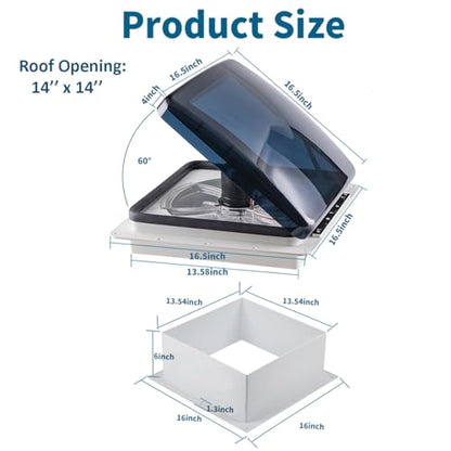 RV Vent Fan 14x14