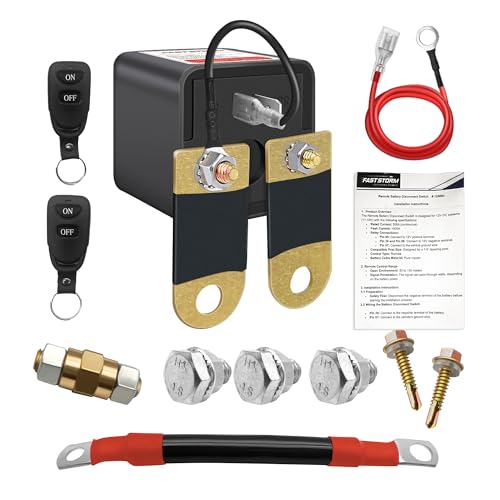 3 8" Side Post Remote Battery Disconnect Switch 12V Battery Kill Switch for Car Truck UTV ATV Marine On