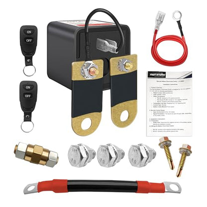 3 8" Side Post Remote Battery Disconnect Switch 12V Battery Kill Switch for Car Truck UTV ATV Marine On