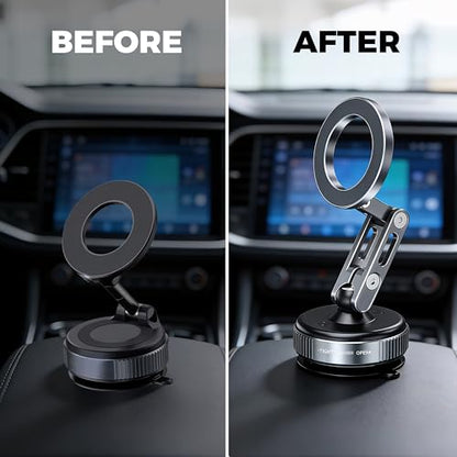 Vacuum Magnetic Phone Holder for Car 360° Adjustable Magsafe Car Mount