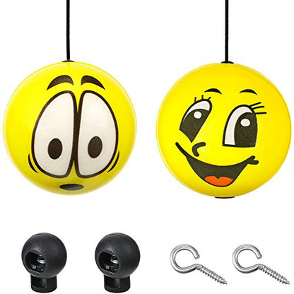 2 Packs Double Garage Parking Aid Balls with Hooks and Rope Adjusters