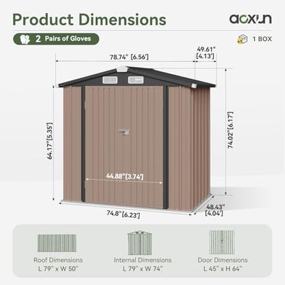 6'x4' Outdoor Storage Shed with Base
