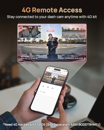 4K T800 3 Channel Dash Cam