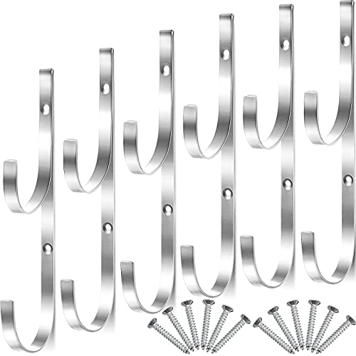6 Pieces Pool Pole Hook Hanger Swimming Brackets Pool Hook (6 Count)