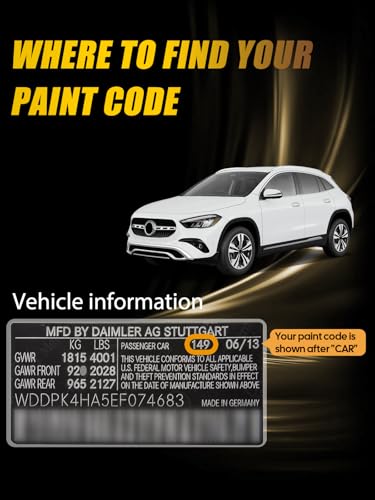 040/9040) Black/Jet Black Touch Up Paint Compatible with Mercedes-Benz, Exact Match Car Paint Pen Automotive Scratch Repair Remover Kit Quick & Easy Solution for Vehile Chips and Nicks