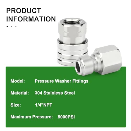 6PCS 304 Stainless Steel 1 (6 Count)